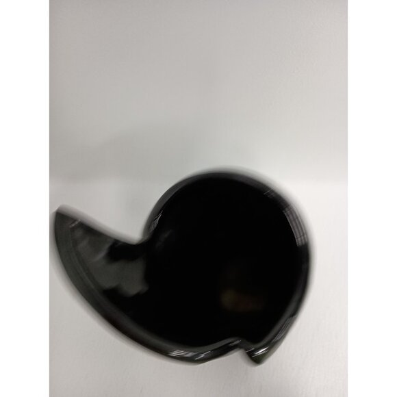 Vintage Hull Pottery USA Pine & Parchment Cornucopia Vase Mid Century Modern - Picture 3 of 8